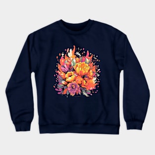 Flowers on Fire Crewneck Sweatshirt